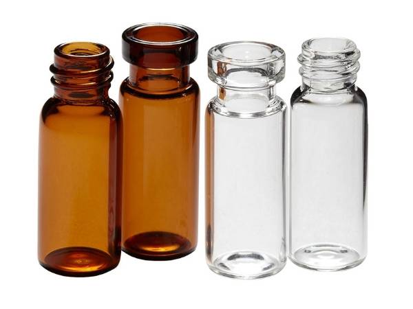 Several pharmaceutical glass vials are displayed.